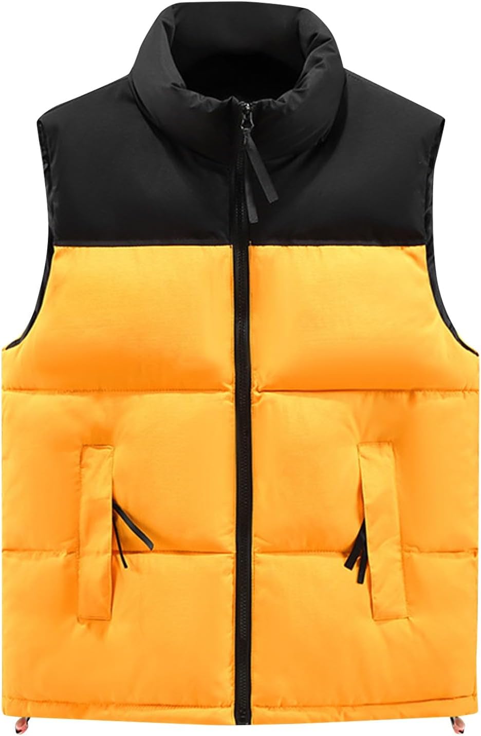 Ymosrh Men's Puffer Down Jackets Alternative Vest Jacket Warm Thicken Winter Coat Outwear for Men, M-4XL