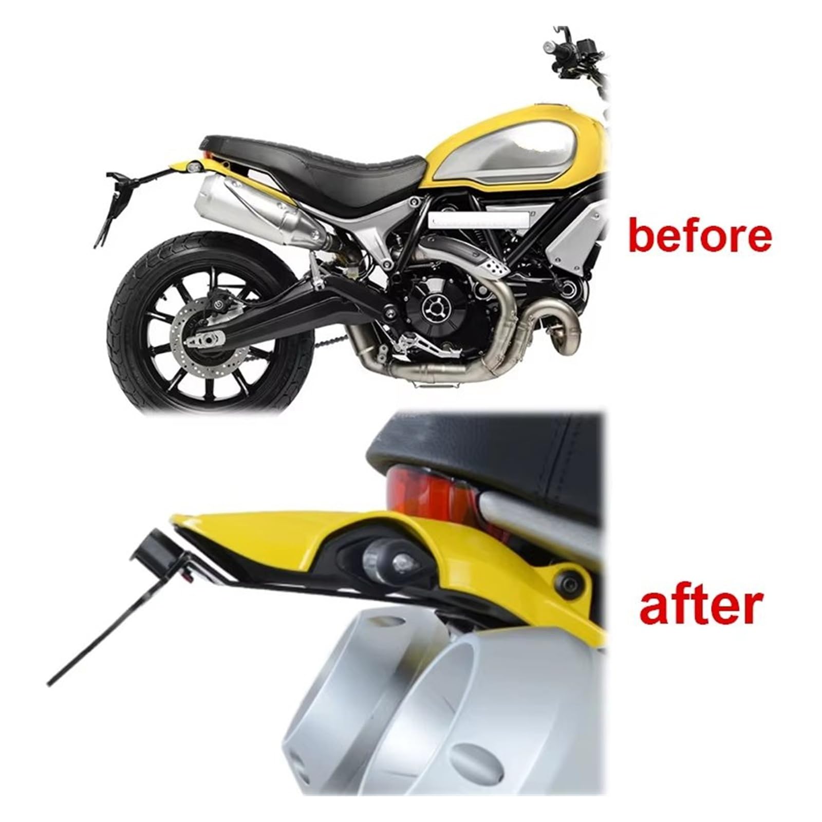 Moto Supporto Targa Per Ducati Per Scrambler 1100 2018 2019 2020-2024 Coda Posteriore Tidy Fender Eliminator Kit Targa Staffa Di Supporto