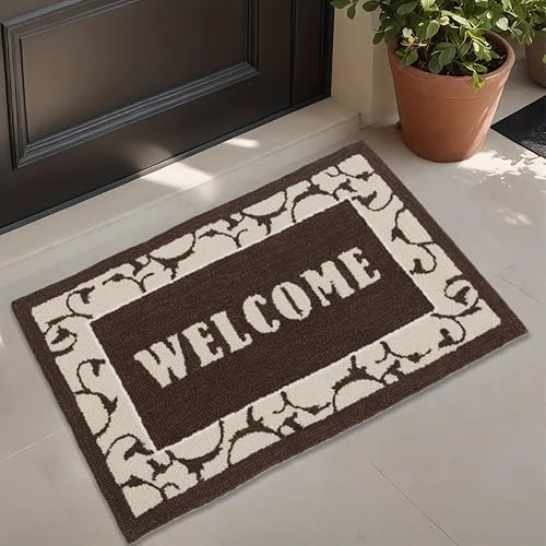 RCTJHOME 20"x32" All-Weather Doormat for Front Door, Heavy Duty Non-Shedding