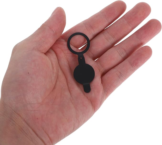 Ipetboom 4 piezas cubierta de visor de puerta de cobre para mirilla, protector de privacidad con acabado negro resistente, escudo de seguridad para puertas y ventanas en el hogar miniatura 4