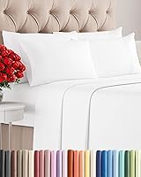 CGKUnlimited King 6-Piece Sheet Set - Ultra Soft Brushed Microfiber, Cooling Breathable, Deep Pocket 16", Wrinkle-Free White Bedding