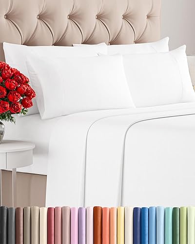 Queen 6 Piece Sheet Set - Comfy Breathable & Cooling