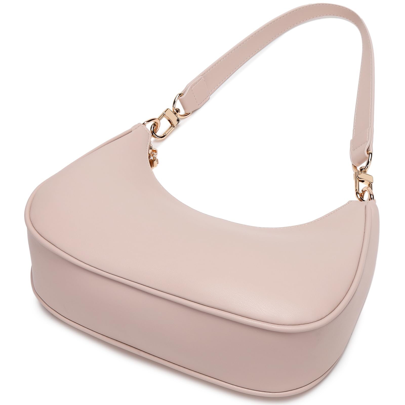Women's Shoulder Bags Cute Hobo Purses Vintage Handbags with Zipper Lightweight Underarm for Dating Shopping Gift (Nude) view 4