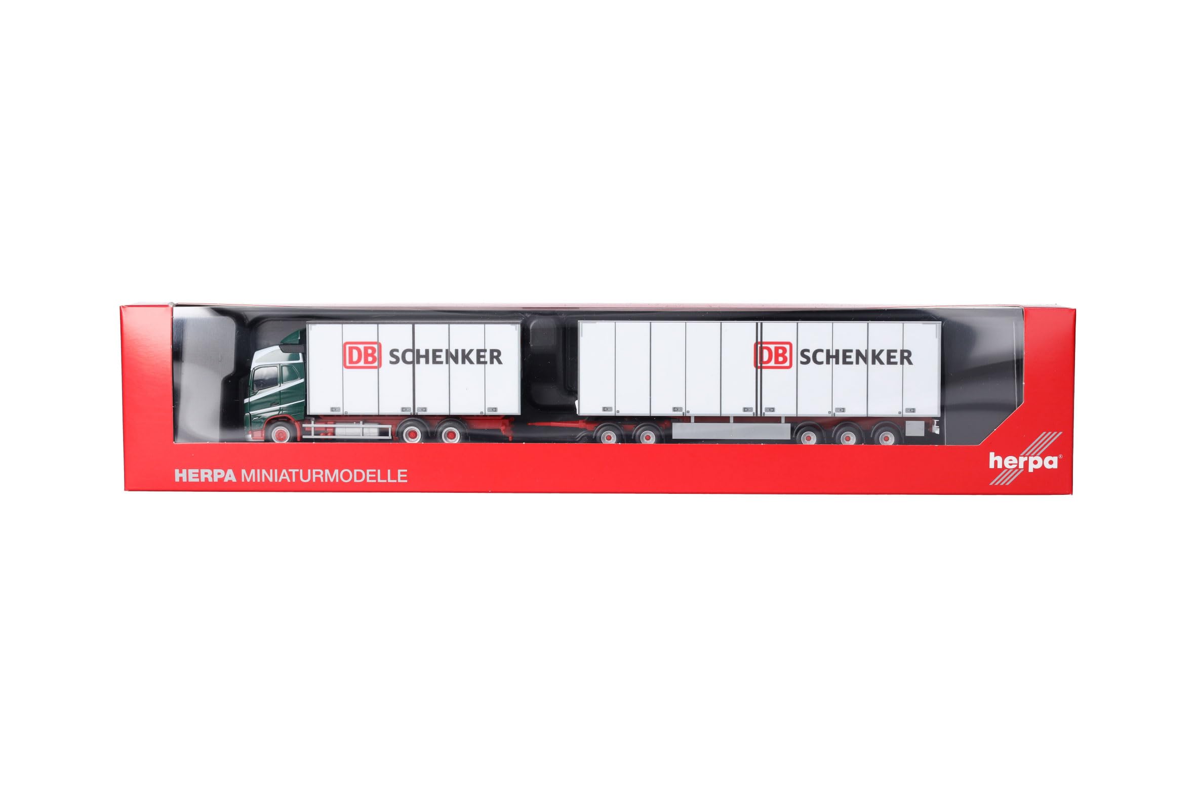 Herpa LKW Modell Volvo FH GL 2020 Schwedencombi DB Schenker (Schweden/Göteborg), Miniatur im Maßstab 1:87, Sammlerstück, Made in Germany, Kunststoff