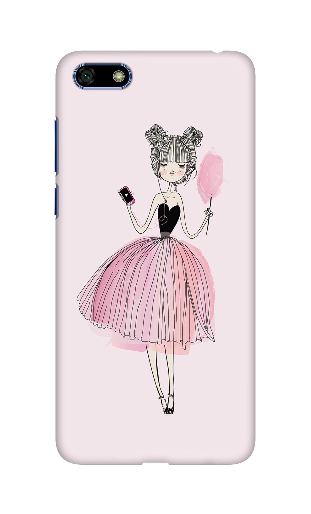 Stylizedd Case For Huawei Y5 Prime (2018) Case Slim Snap Basic Series Customized Mobile Cover Hard PC Shield Matte Finish Print [Designed for Huawei Y5 Prime (2018)] - Lost in Music