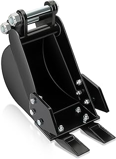 Mini Excavator Bucket 7.78in with 2 Pins,Narrow Digging Bucket Hole Diameter 0.98in and Center Wheelbase 3.54in,200 mm Trencher Buckets for Many Brands of Mini Excavators