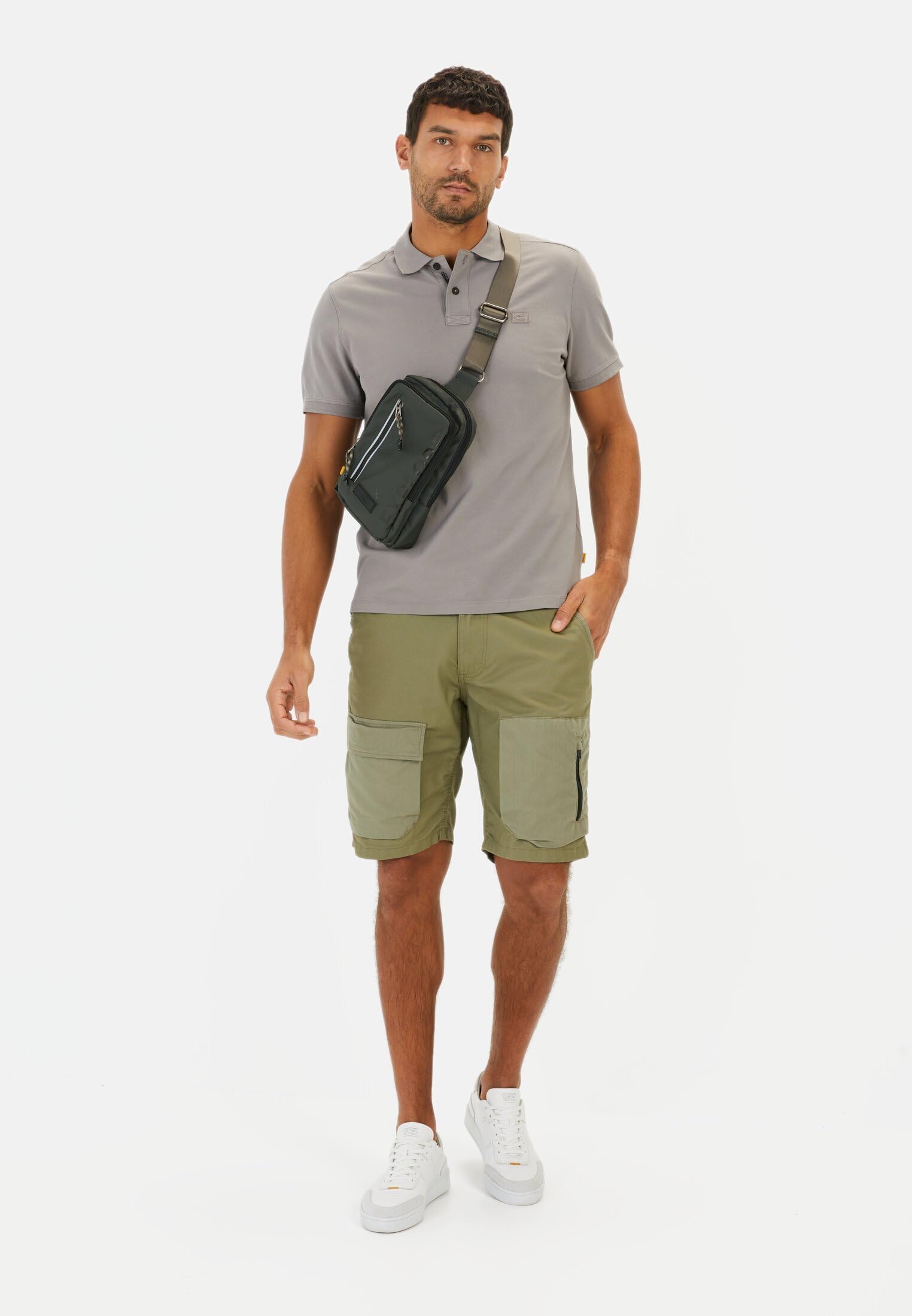 camel active Herren Kurzarm Poloshirt aus Baumwolle