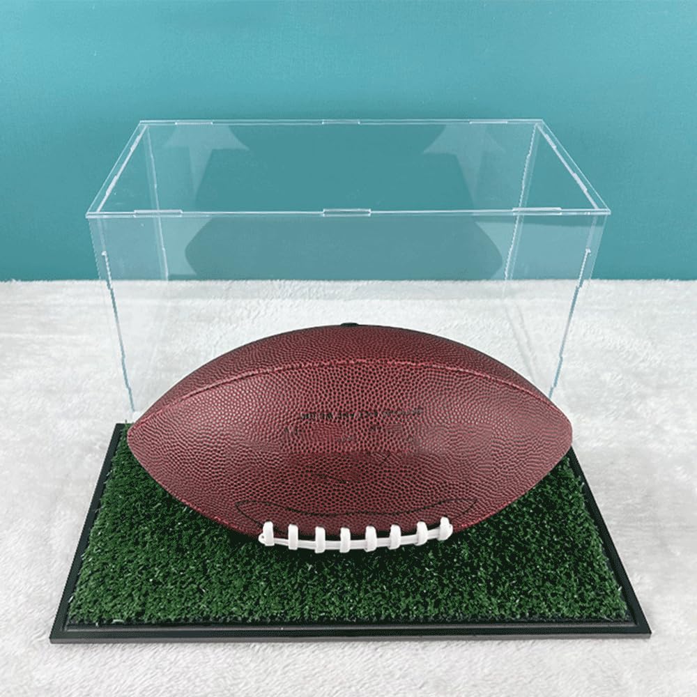 Vitrine transparente en acrylique avec support pour ballon, 31,8 x 18 x 19 cm, idéale pour les souvenirs et les objets de collection