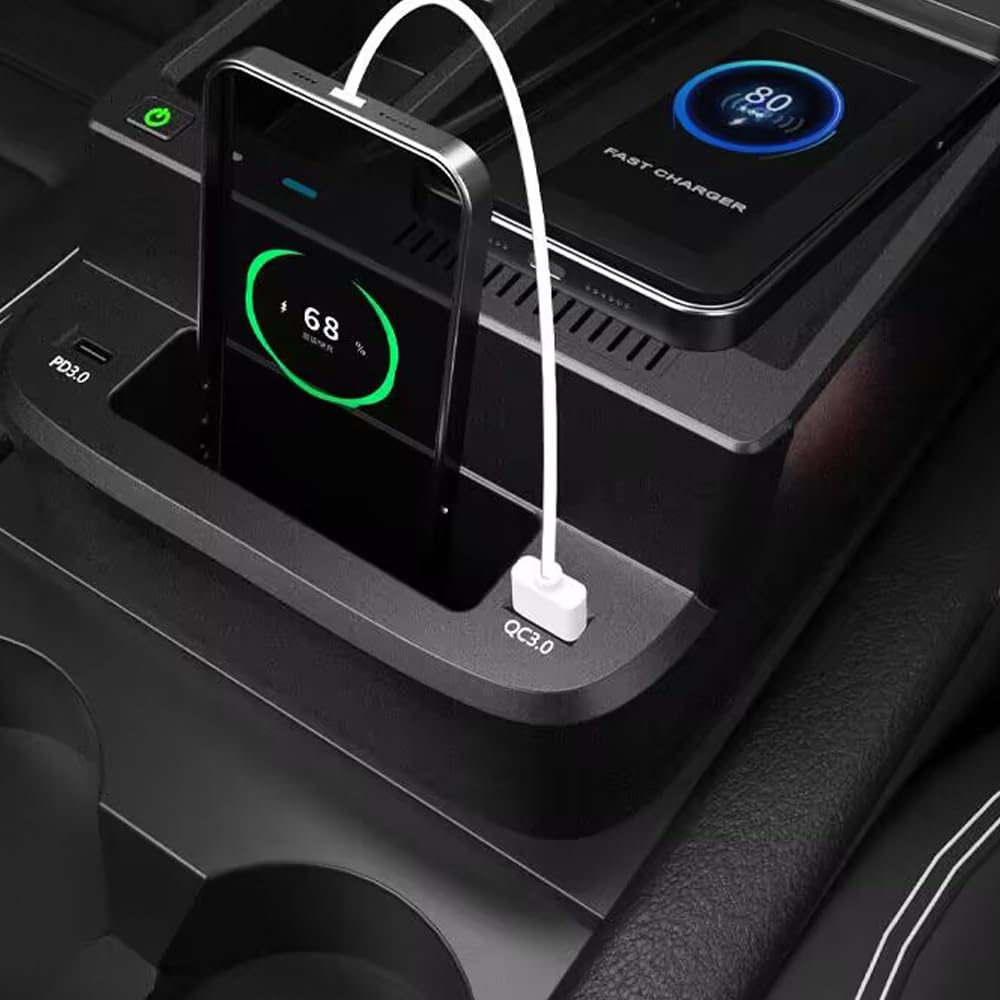 Chargeur de voiture sans fil adapté for Crv 2017 2018 2019 2020 2021, support de téléphone portable, tapis de charge rapide, accessoires