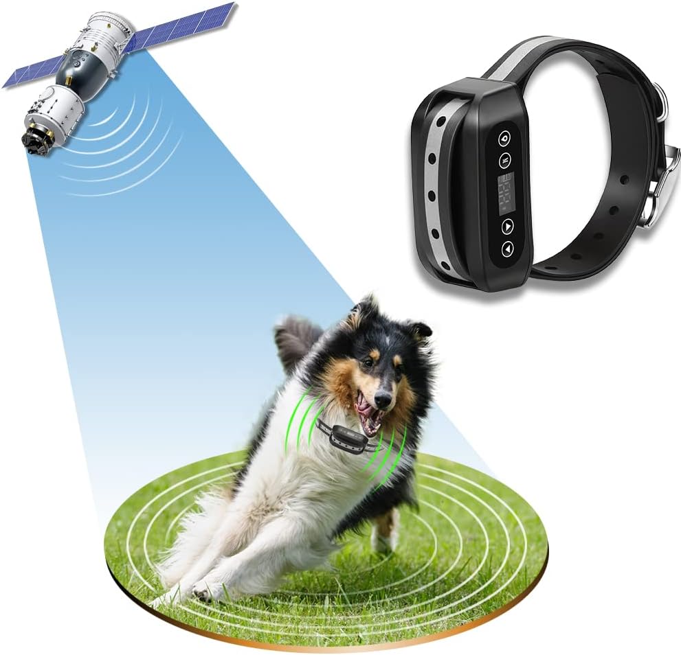 Blingbling Petsfun GPS Wireless Dog Fence System, Electric