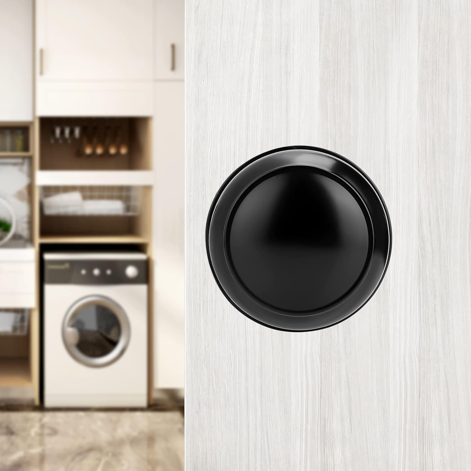 Probrico Dummy Door Handles 10 Pack, Interior Closet French Door Knobs Black Finish, Dummy Door Pulls
