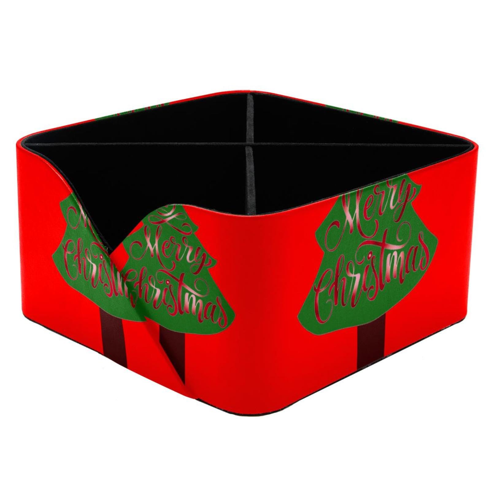 Organiseur de bureau Merry Christmas Tree avec 4 compartiments et porte-crayons en bois