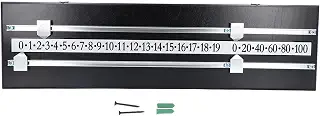 Billiard Score Board 2 Track, Solid Wood Billiard Game Scorer with Wall - Mount Strap, Clear Aluminum Alloy Frame Score Keeper for Home Bar Pool Hall