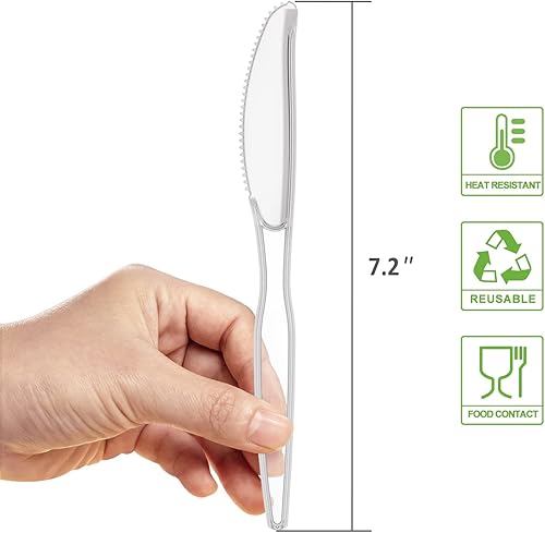 Miniatura 2 de POSATE Cuchillos transparentes, cristal resistente (100 cuchillos)