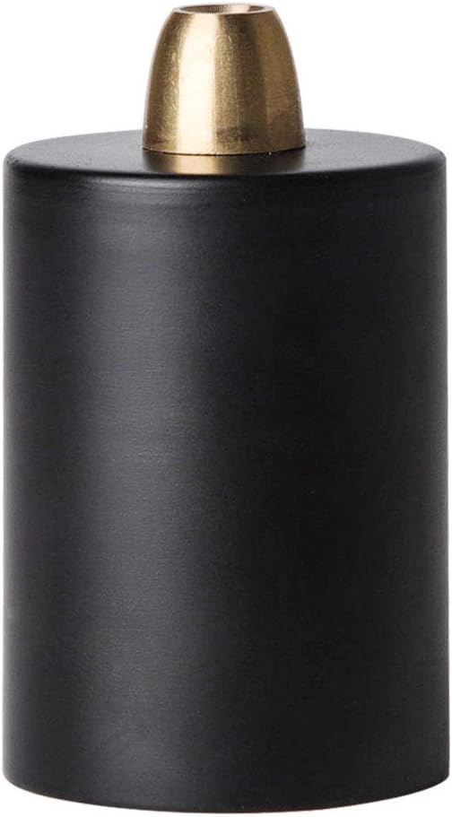 BRIGHTTIA Bakelite Full Thread Light Bulb Socket - Medium Base E26 - with Brass Cord Grip - Shade Ready Replacement Lamp Holder for DIY Lighting Projects - Lamp Parts (BA-L401B)