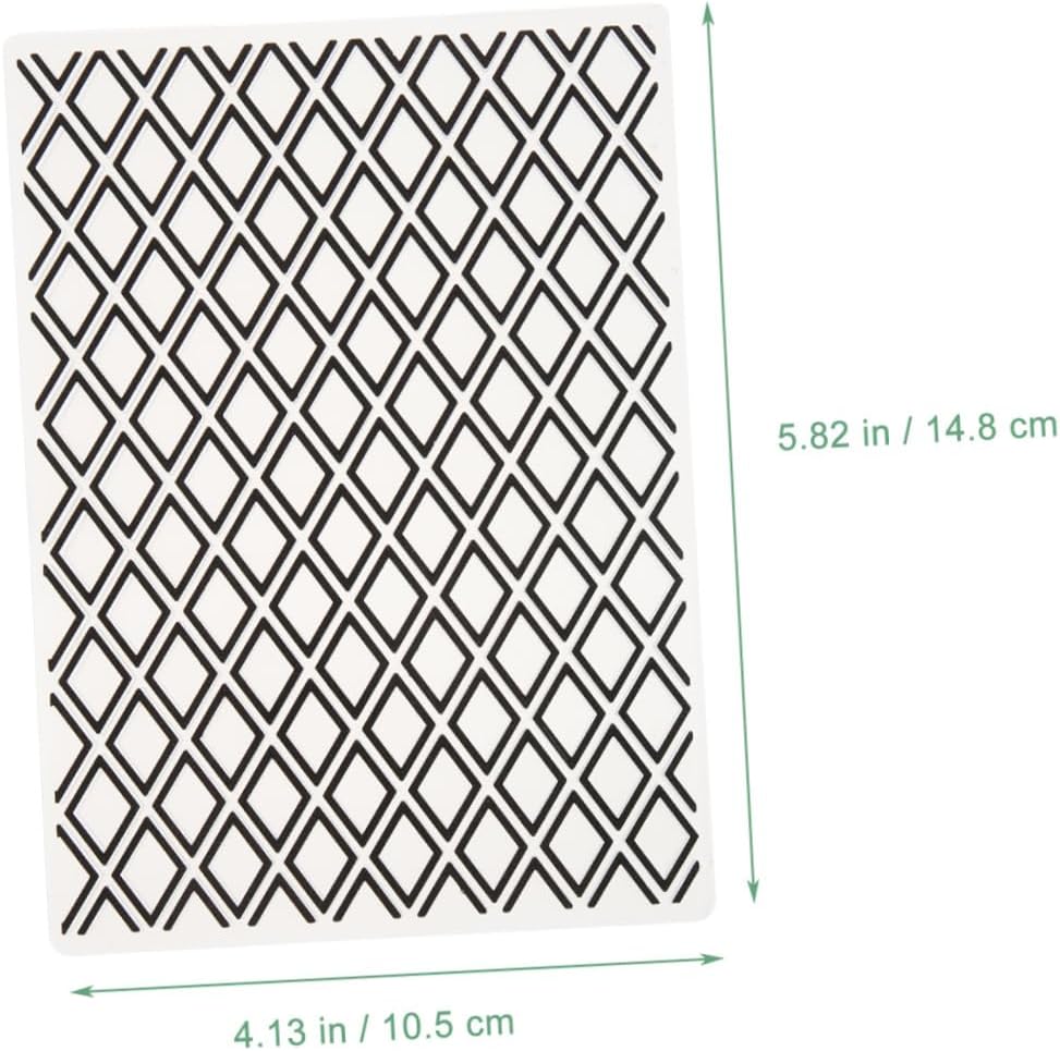 2 Pack Black Plastic Diamond Embossing Folder for Card Making
