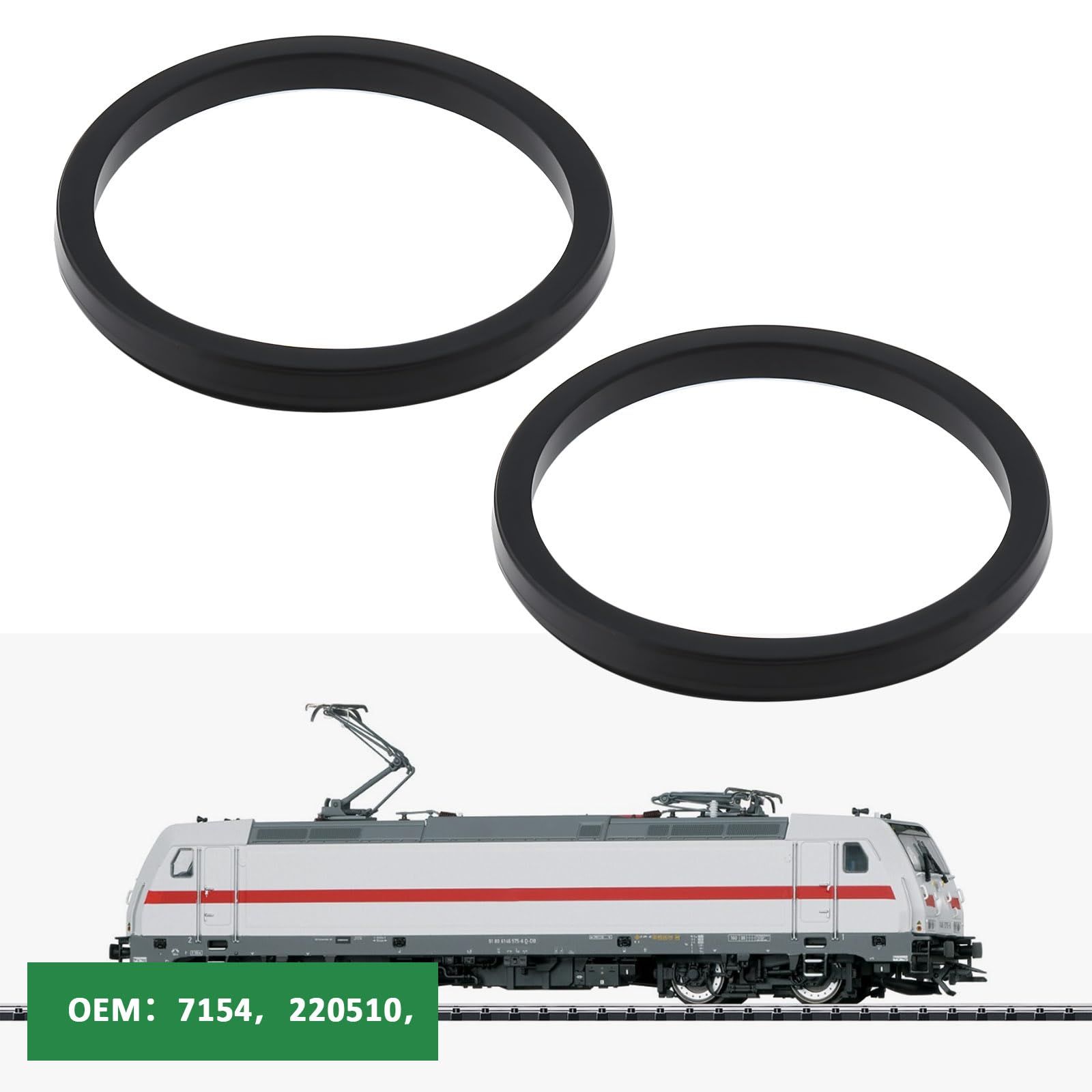 eMagTech 50pcs 8mm Traction Tires 7154 20510 Compatible with Märklin H0 1:87 Models - Image 2