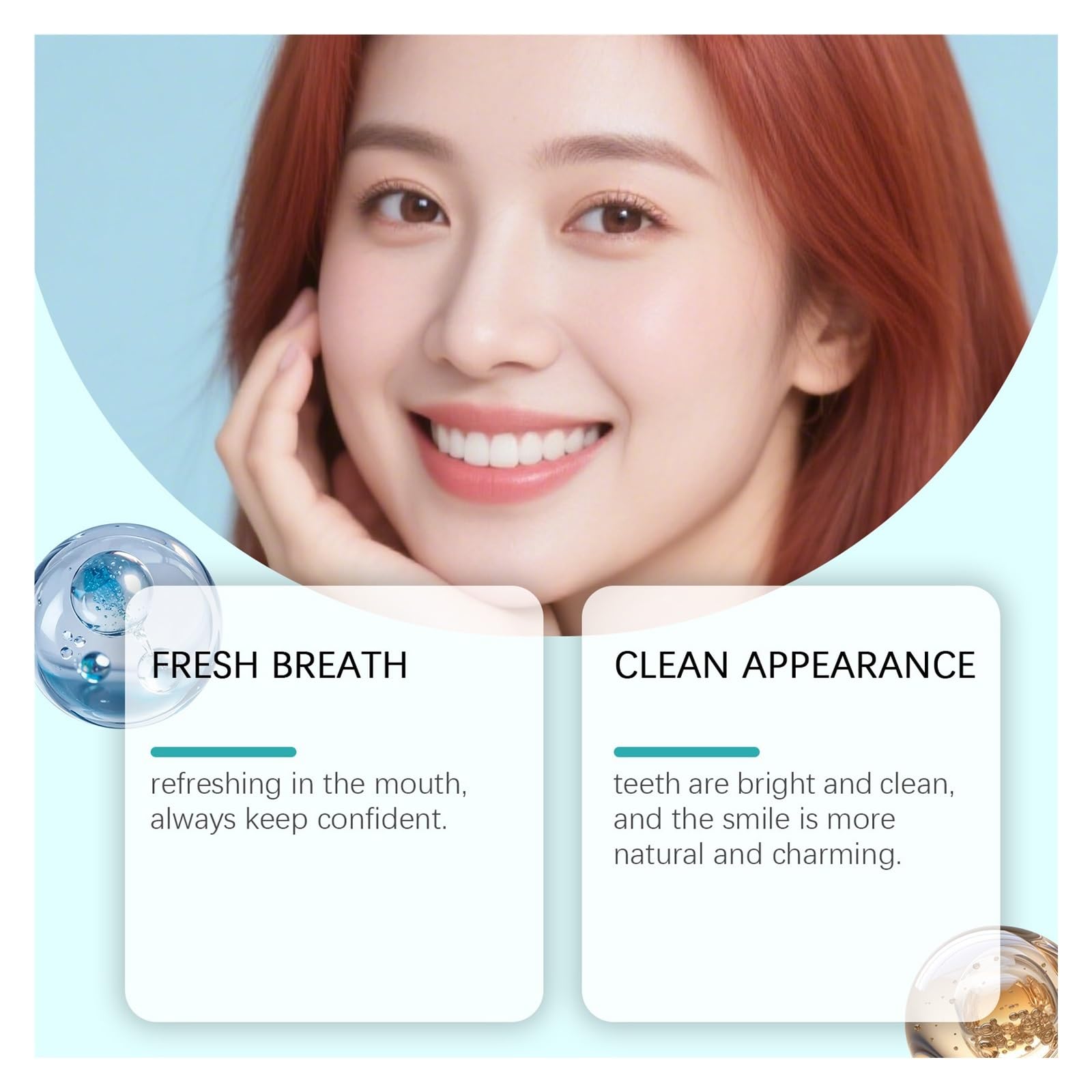 Mousse Dientes Frescos Y Limpios 60ml | Limpiador bucal en espuma, de fácil aplicación en dientes y lengua(3pcs)