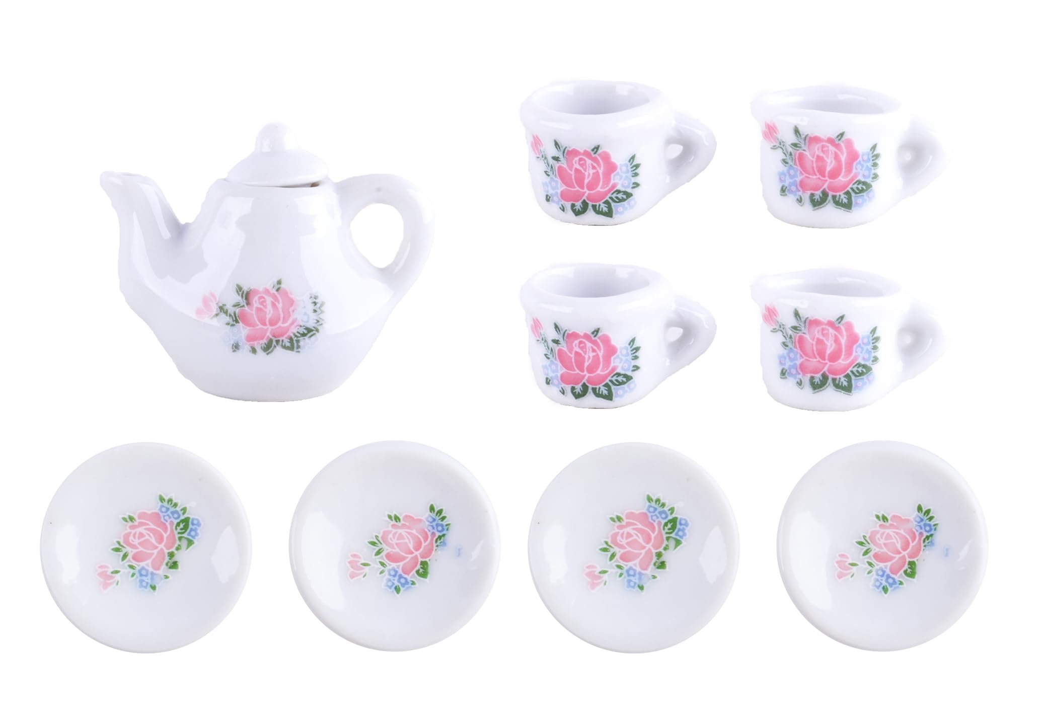 PJ Power Joy Everyday Toy Porcelain Tea Set 9 Pieces