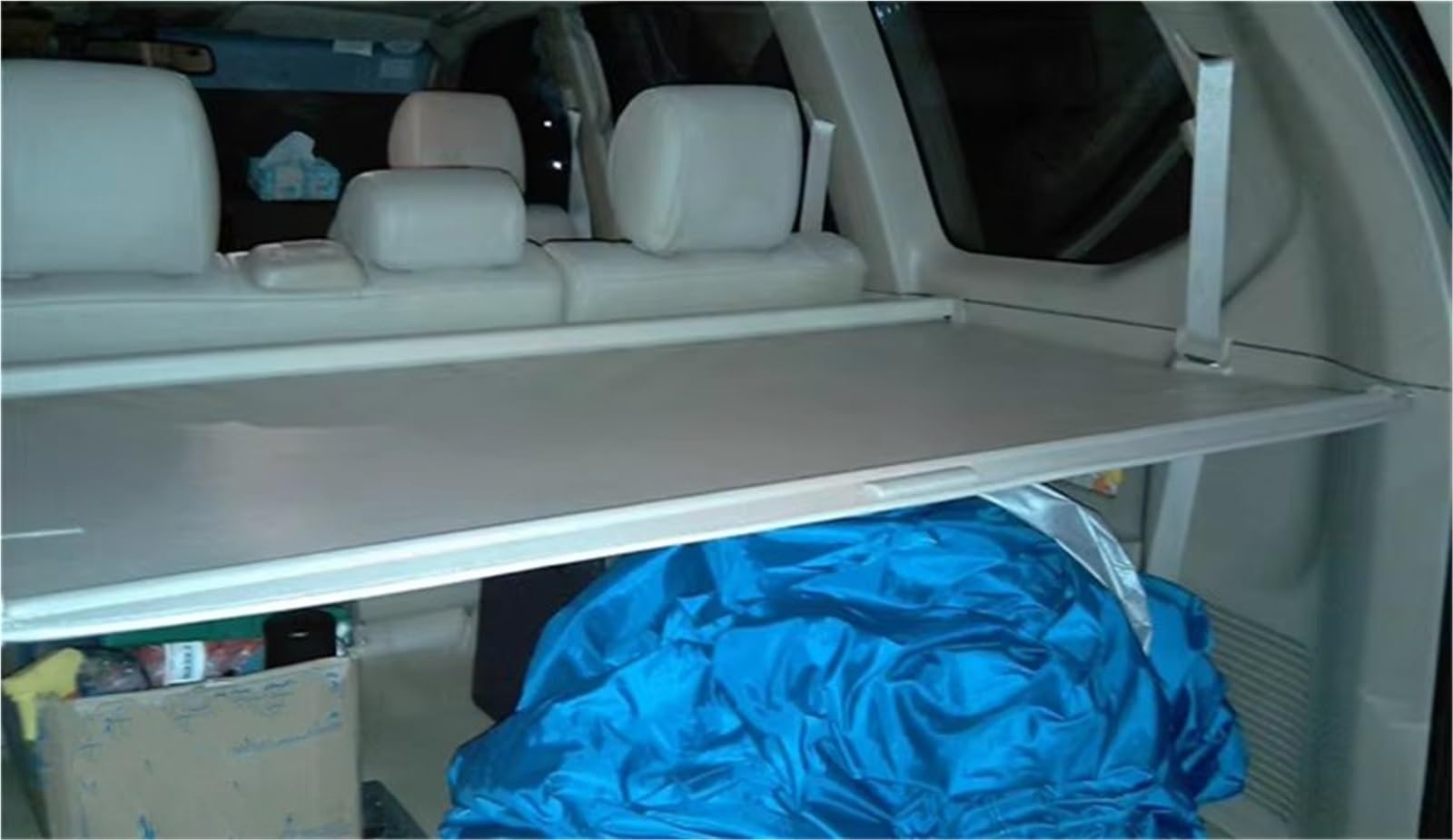 Copertura Bagagliaio Privacy Cappelliera Copertura Bagagliaio Posteriore per Toyota per Land per Cruiser LC100 FJ100 4700 1998-2007 Schermo Sicurezza Privacy(Nero)