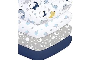 Juego de Sábanas para Cuna de Bebé Niña: 4 Piezas Extra Suaves