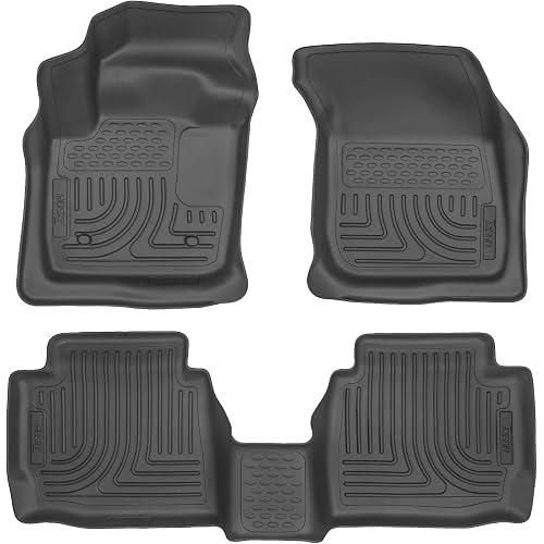 Husky Liners Weatherbeater Floor Mats | Fits 2013 - 2016 Ford Fusion & Lincoln MKZ | Front & 2nd Row, 3-pc Black - 99751