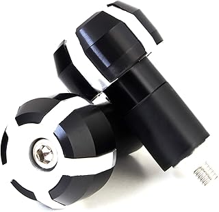 Lenkerenden Lenkergewichte Vibrationsdämpfer für Motorrad Motorroller Lenker mit 17,5 mm Innendurchmesser (Silber)