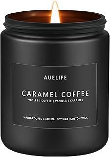 Caramel Coffee Candle | Men Scented Candles for Home, Candles Gifts for Women Men - Soy Candle for Home Scented - Aromatherapy Gifts for Men - 7oz 50 Hours Long Burning