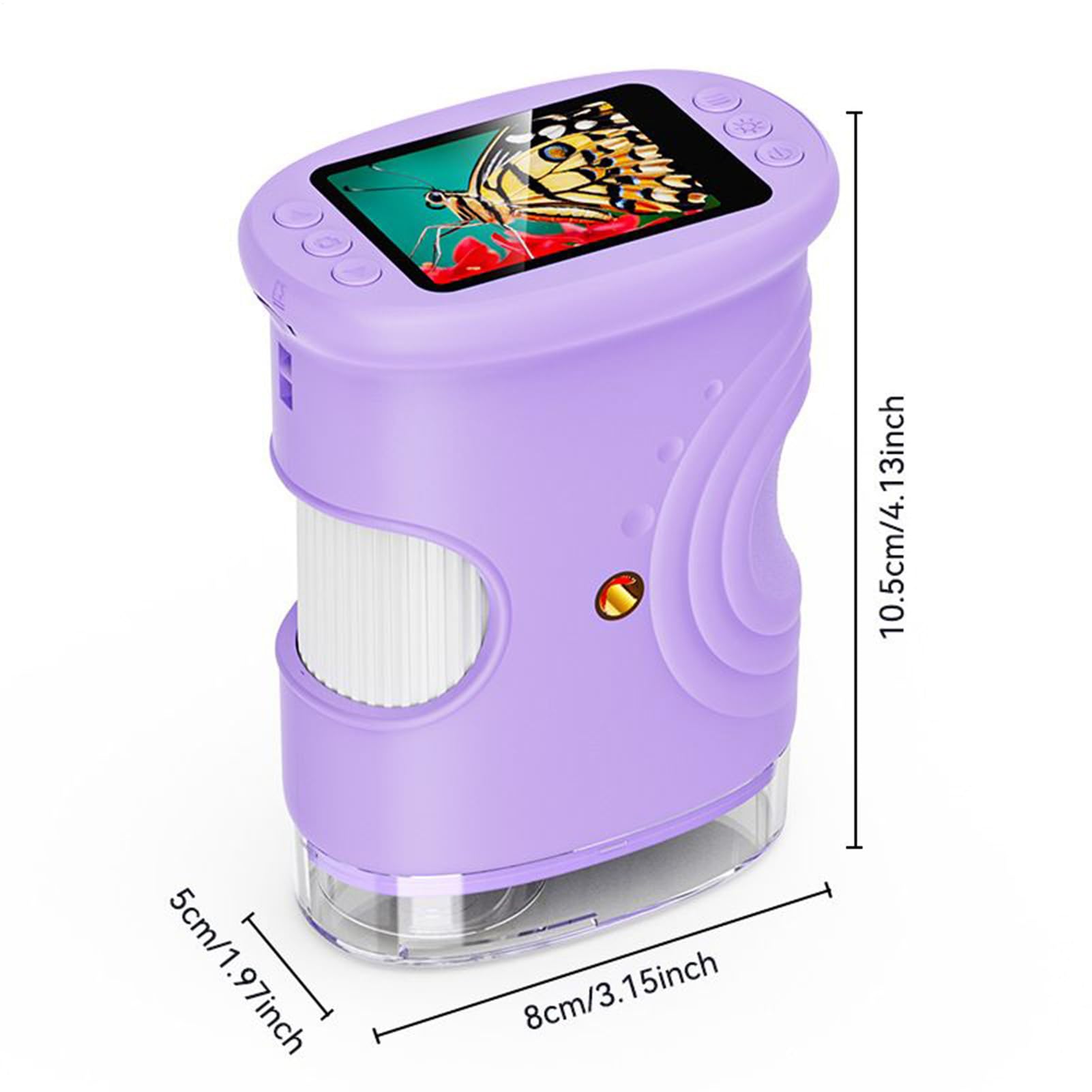 Microscopio per Bambini Giocattoli Scientifici Educativi Ricaricabili 1000X | Microscopio Portatile Digitale con Schermo da 5 cm Per Ragazzi Casa Laboratorio Esplorazione Natura