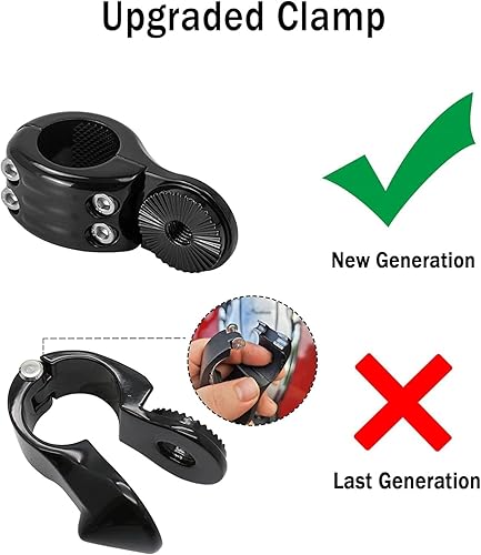 Miniatura 8 de Nueva generación Reposapiés ajustables para autopista con abrazadera de montaje para Harley Touring Street Glide Road Glide Electra Glide Road King