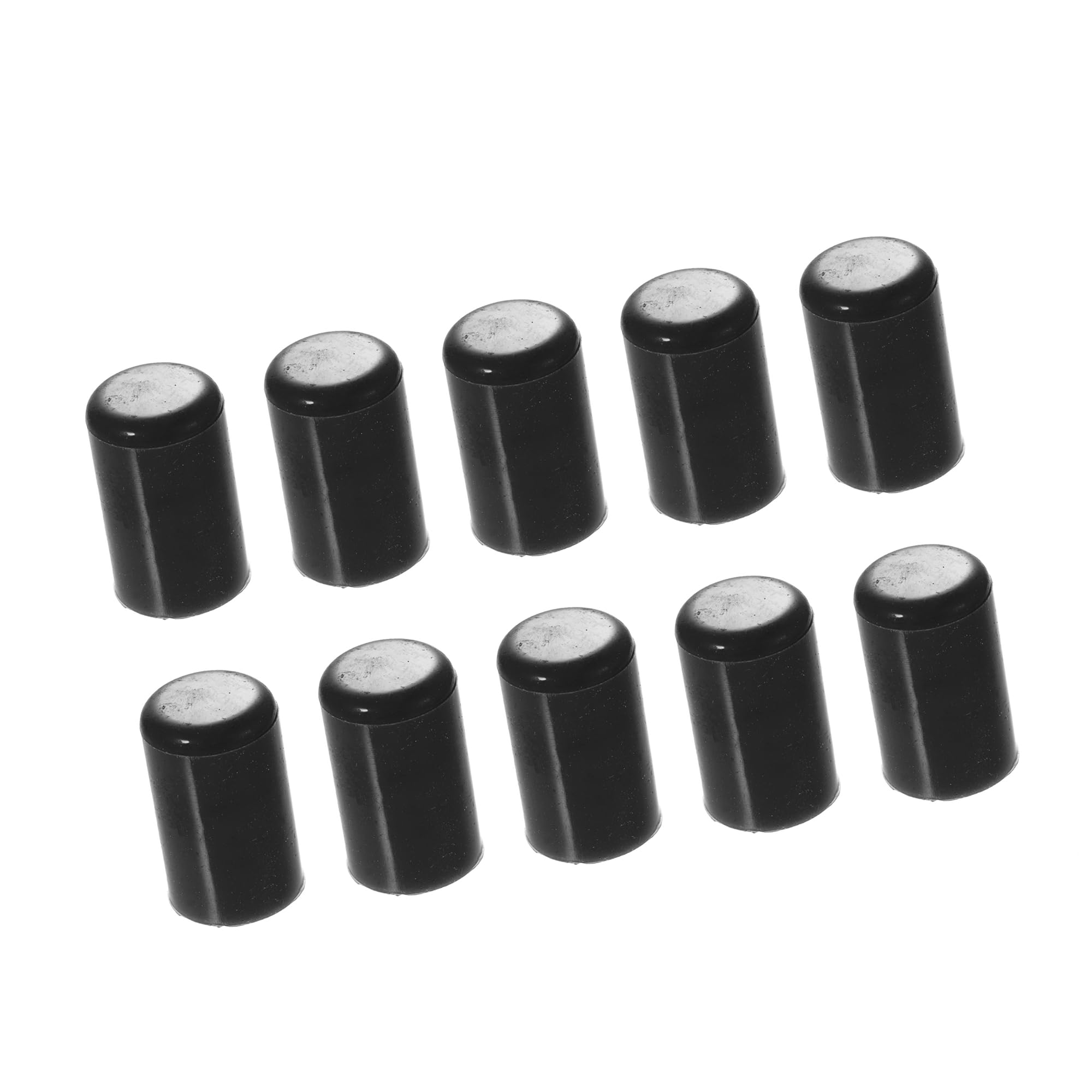 REPAIROCK 10 Pcs 12mm 0.47" Silicone Hose Cap Intake Vacuum Hose Tube End Plug for Car Black Auto Replacement Parts