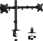 ERGOMAKER Dual Monitor Arm, Adjustable Dual Monitor Mount, Duty Dual Monitor Stand for Desk for 2 Computer Monitors up to 27", Double Monitor Mount for LCD Screens