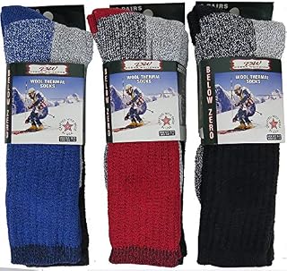 Mens Thermal Socks Heavy Extreme Cold Weather Boot Socks 6-pack By DEBRA WEITZNER