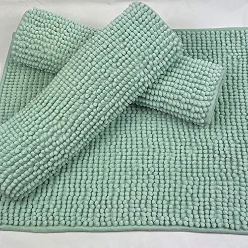 Tapete de Banheiro Antiderrapante Bolinha Microfibra 65x45 cm Cor:Verde Agua