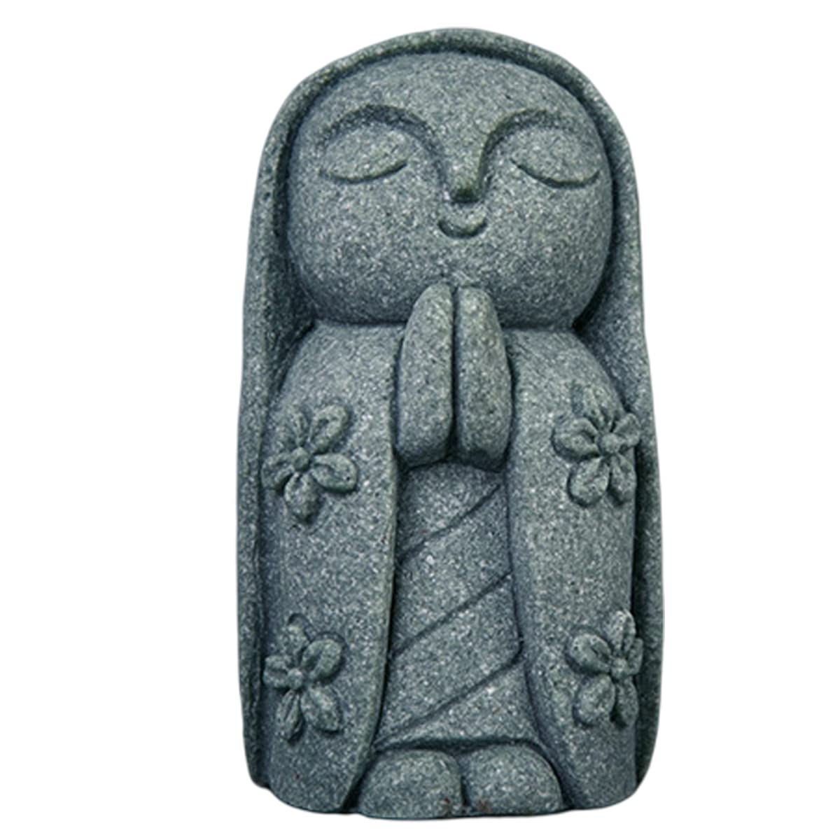 livelyfish Mini Monk Statue Japanese Buddha Figurine Feng Shui Praying Monk Statues Sandstone Sculptures for Fish Tank Aquarium Home Decoration, 5