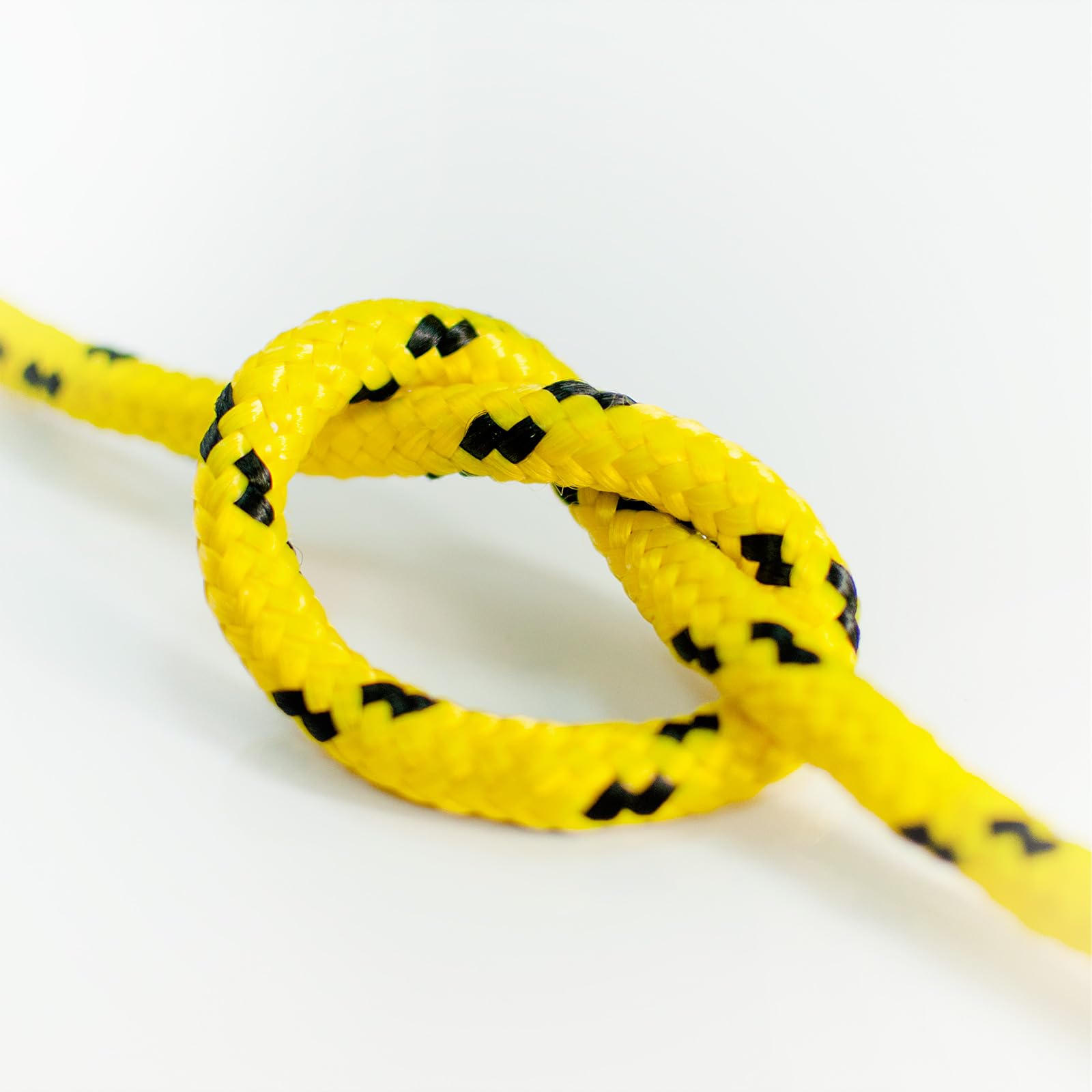 Cuerda de polipropileno amarilla – 12 mm – 100 m – Carga máxima de 82 kg Cuerda trenzada Cordón de plástico tejido
