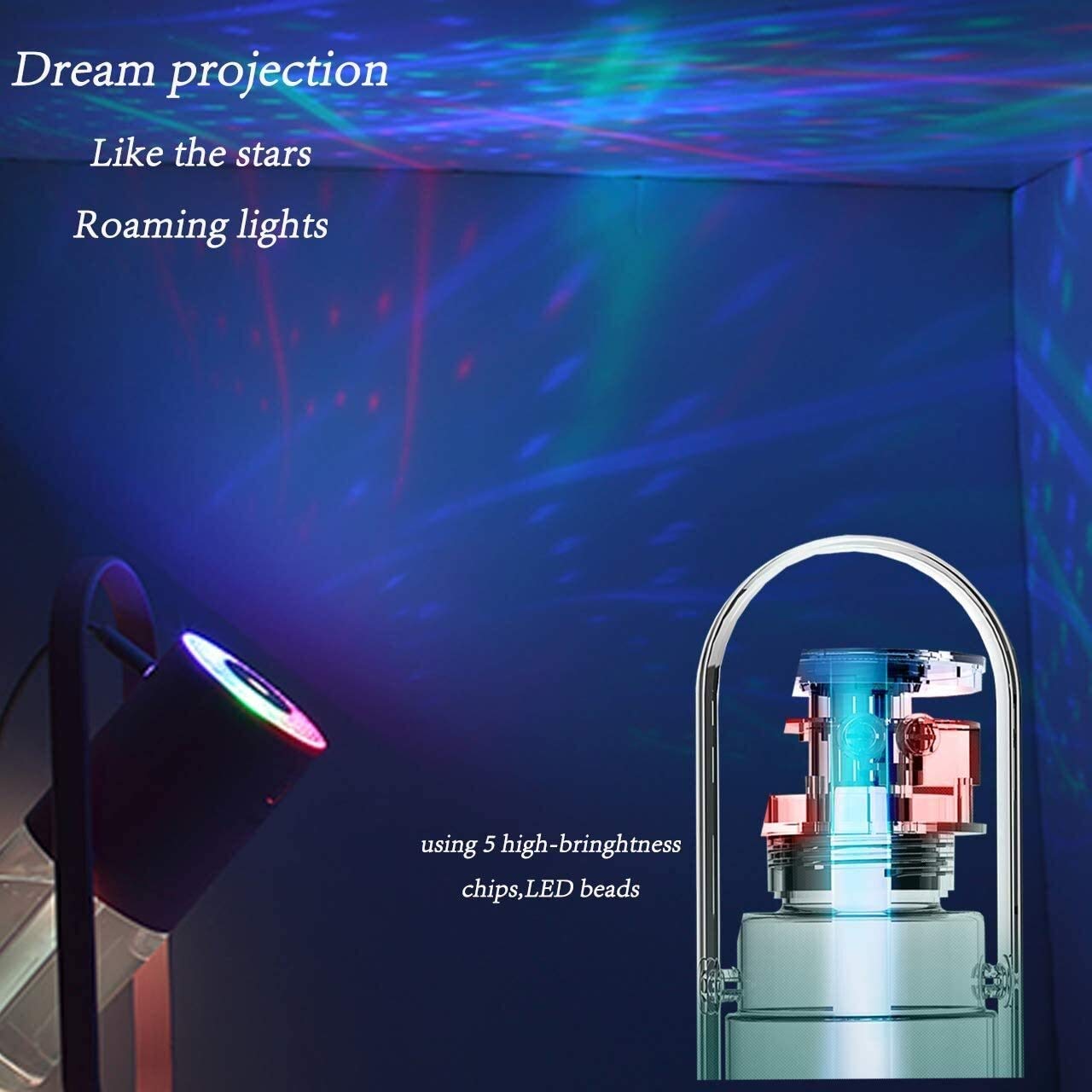 Domésticos Humidificador de humidificador de humidificador de Niebla frío con luz LED, humidificador de Aire portátil USB estático(Bianco)