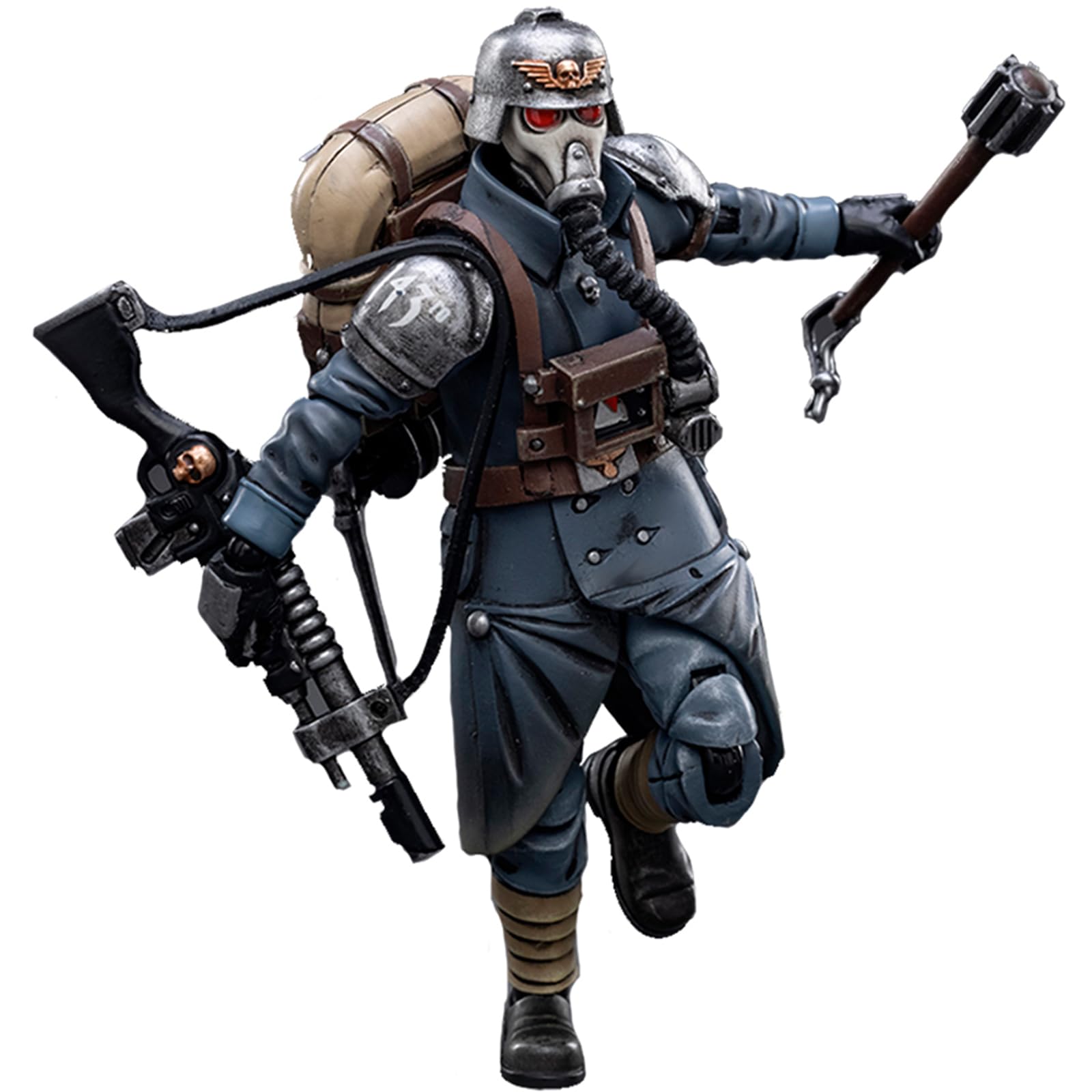 JOYTOY Warhammer 40k Astra Militarum Death Korps of Krieg Veteran Squad Guardsman 1/18 Action Figure Collect And Display Model