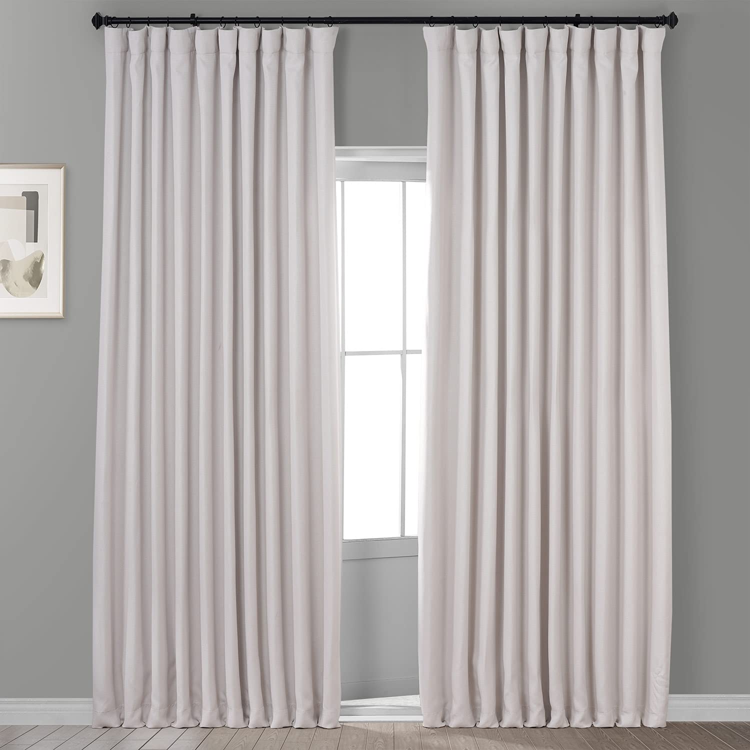 HPD Half Price Drapes BOCH-LN-DW-P Extra Wide Linen Room Darkening Curtain (1 Panel) 100 X 84, BOCH-LN1856-84-DW, Birch