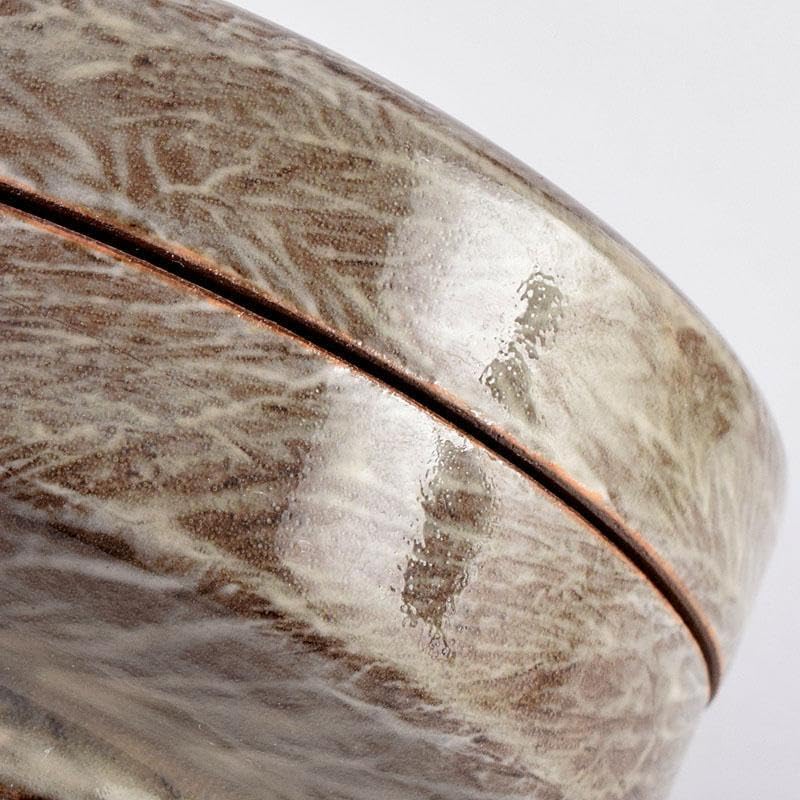 茶道具 臥牛窯 十三代 横石臥牛作 白鷺文 香合 共箱 Z