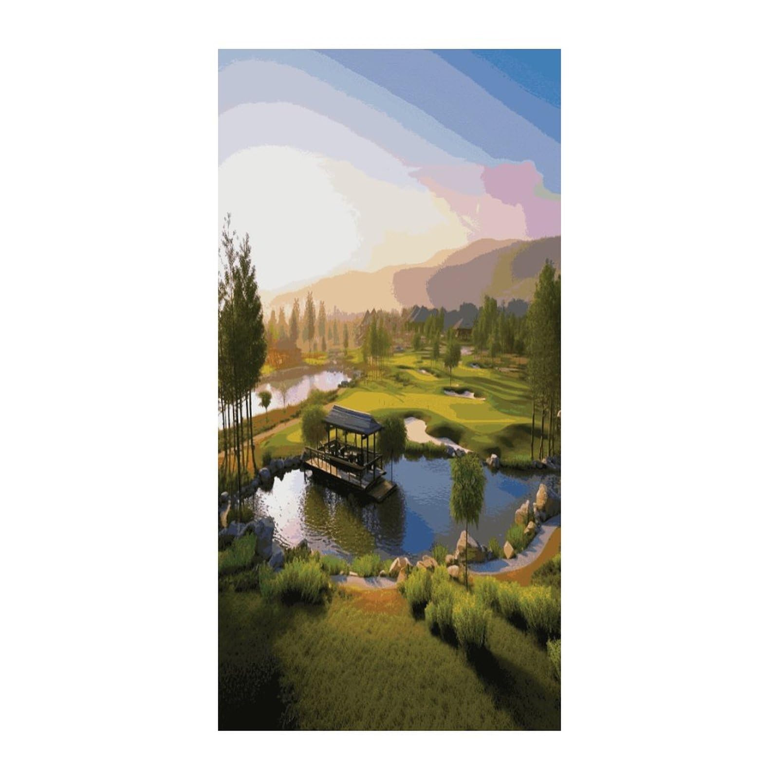 Fekiloot Style Golf Resort Park Door Curtain Room Divider Curtains