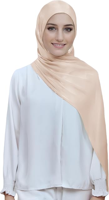 Lina & Lily Sheen Shimmer Women's Crepe Scarf Shawl Wrap Head Hijab Lightweight