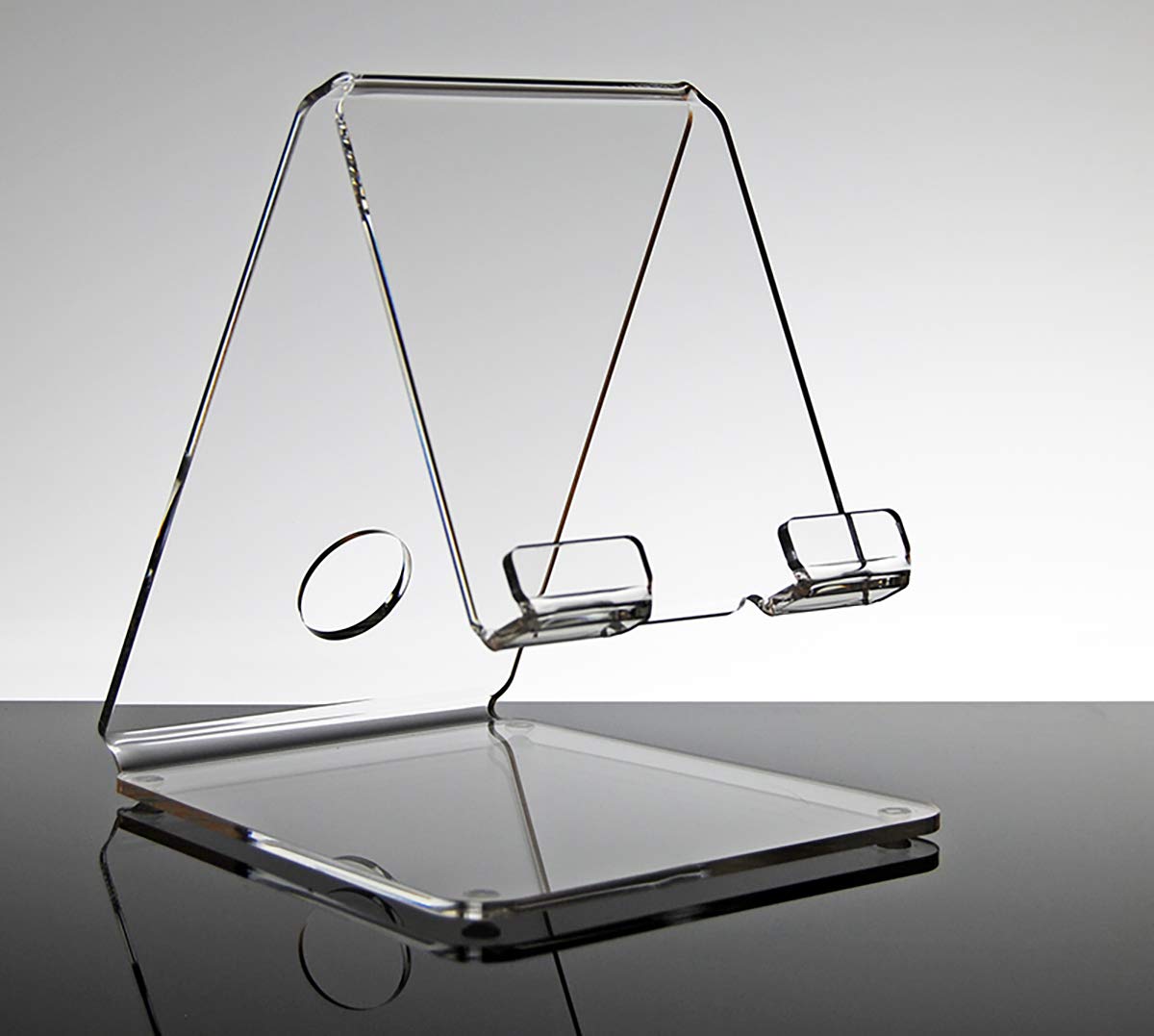 Slato Supporto porta tablet e iPad in cristallo acrilico Callisto compatibile con iPad Pro, Mini, Air e Samsung Tablet