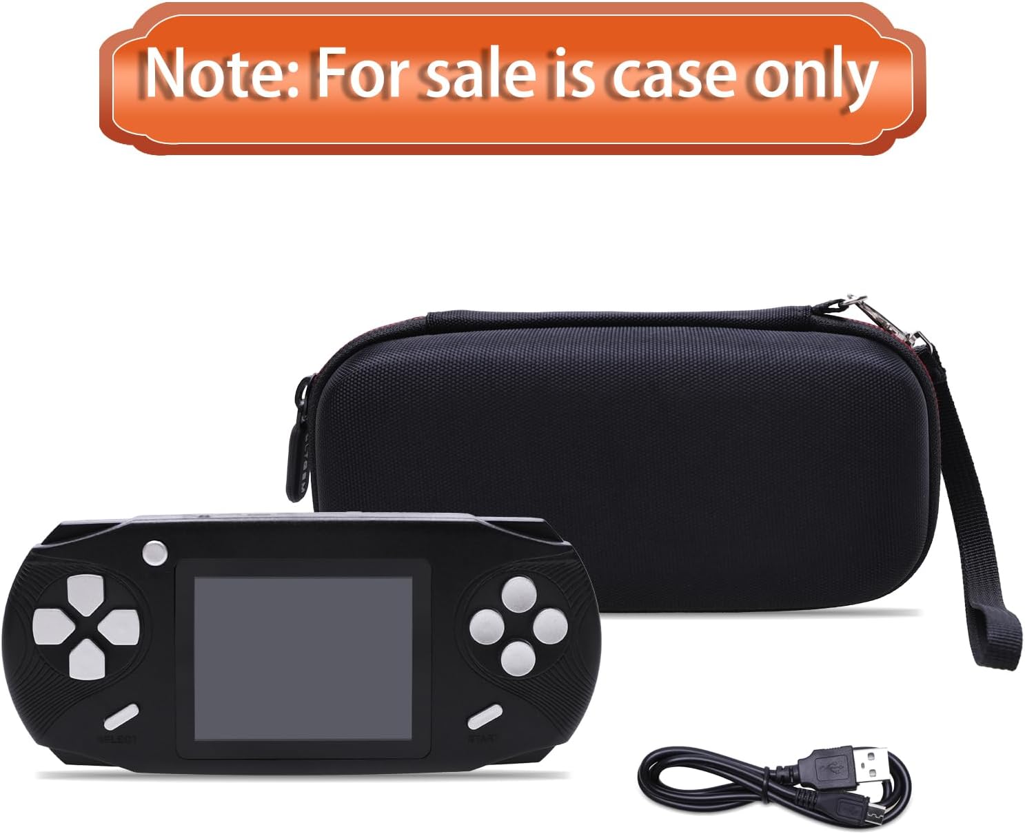 LTGEM Case Compatible with Beijue/TaddToy 16 Bit Handheld Games, Black(Case Only)