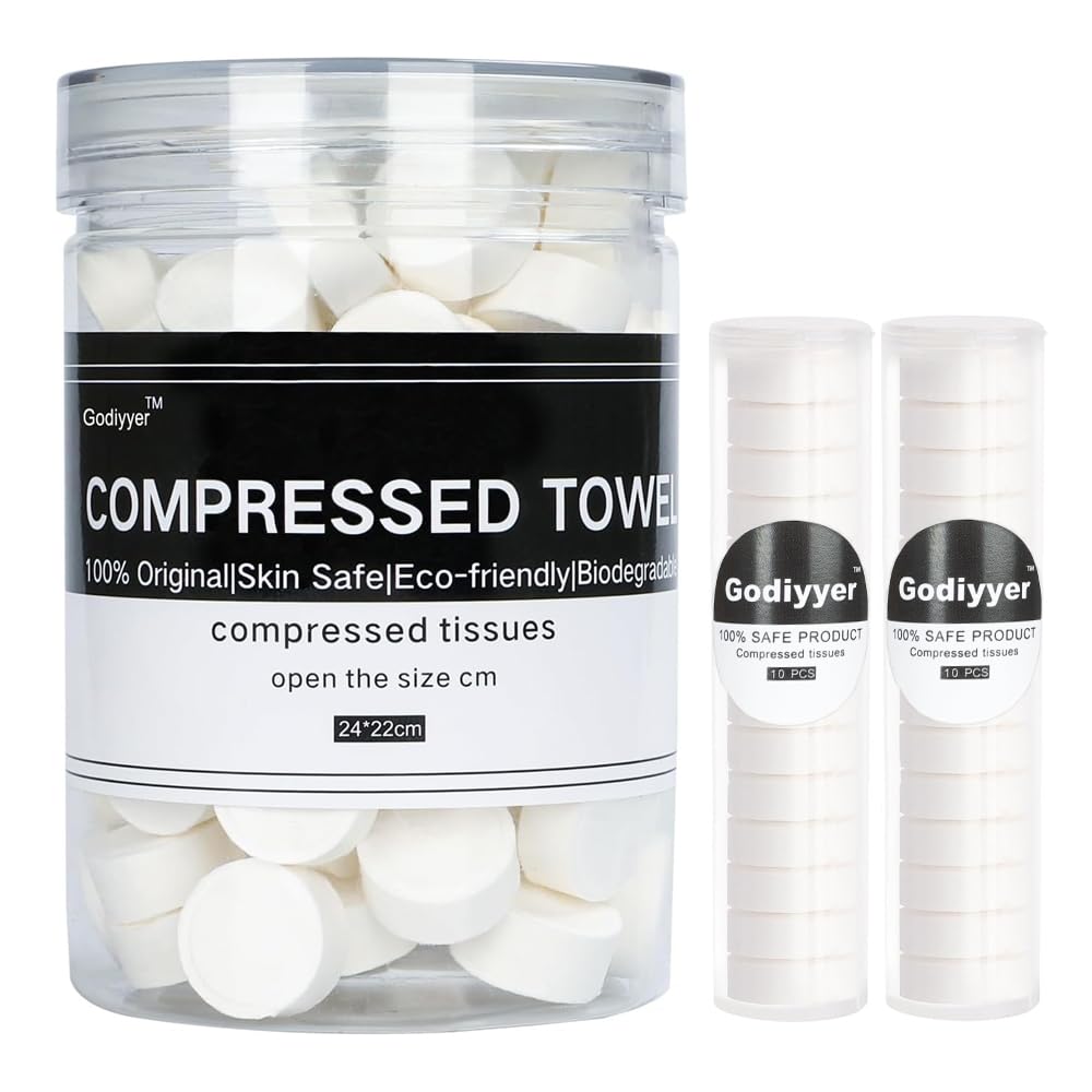 120pcs Compressed Towels Disposable Tissue Mini Portable Compressed Coin Wipes for Travel/Beauty/Salon/Outdoor Sports