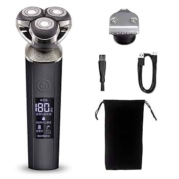 Amazon | メンズシェーバー 電気シェーバー 髭剃り 3枚刃 回転式