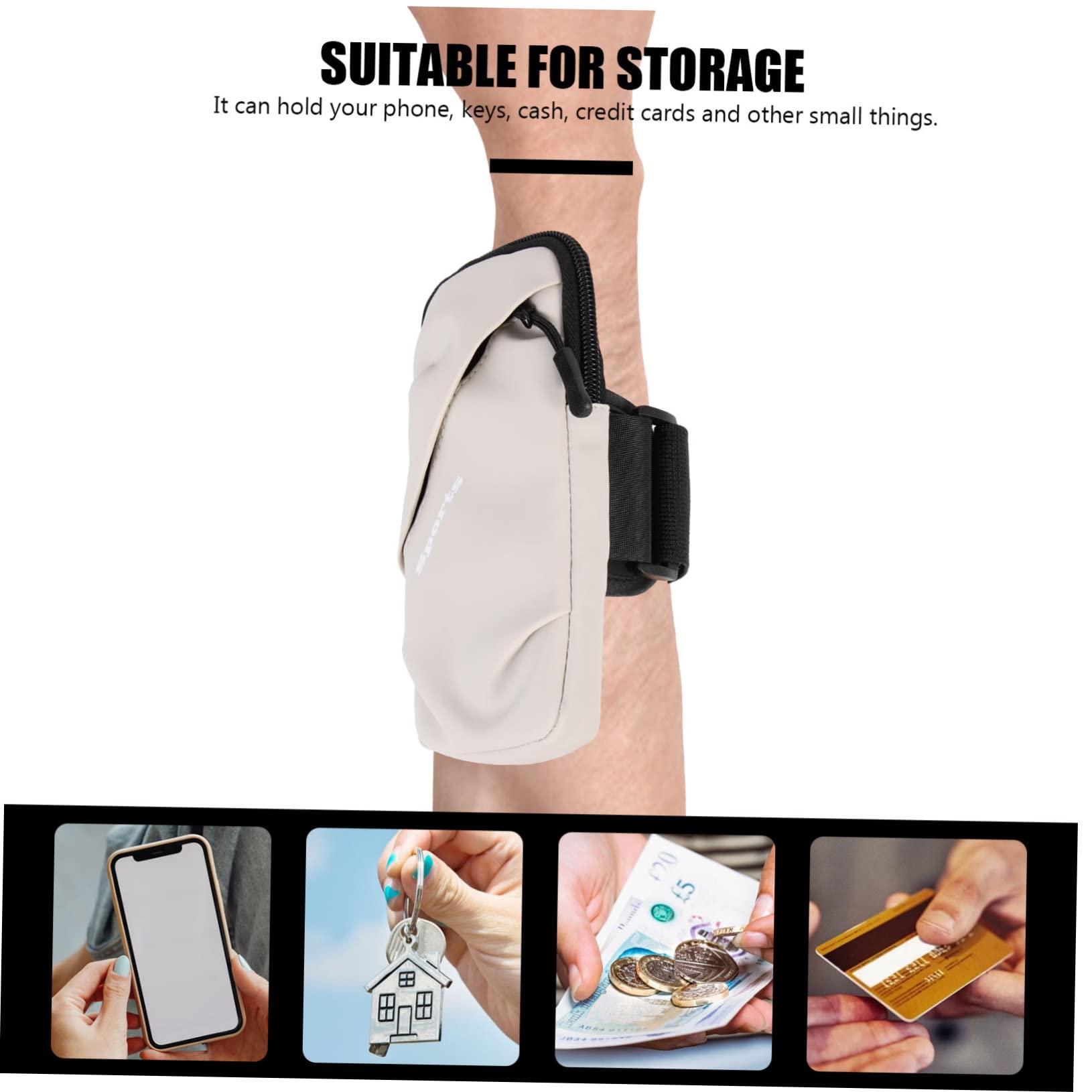 Housoutil Arm Bag Water Proof Mobile Phone Holder Oxford Textile