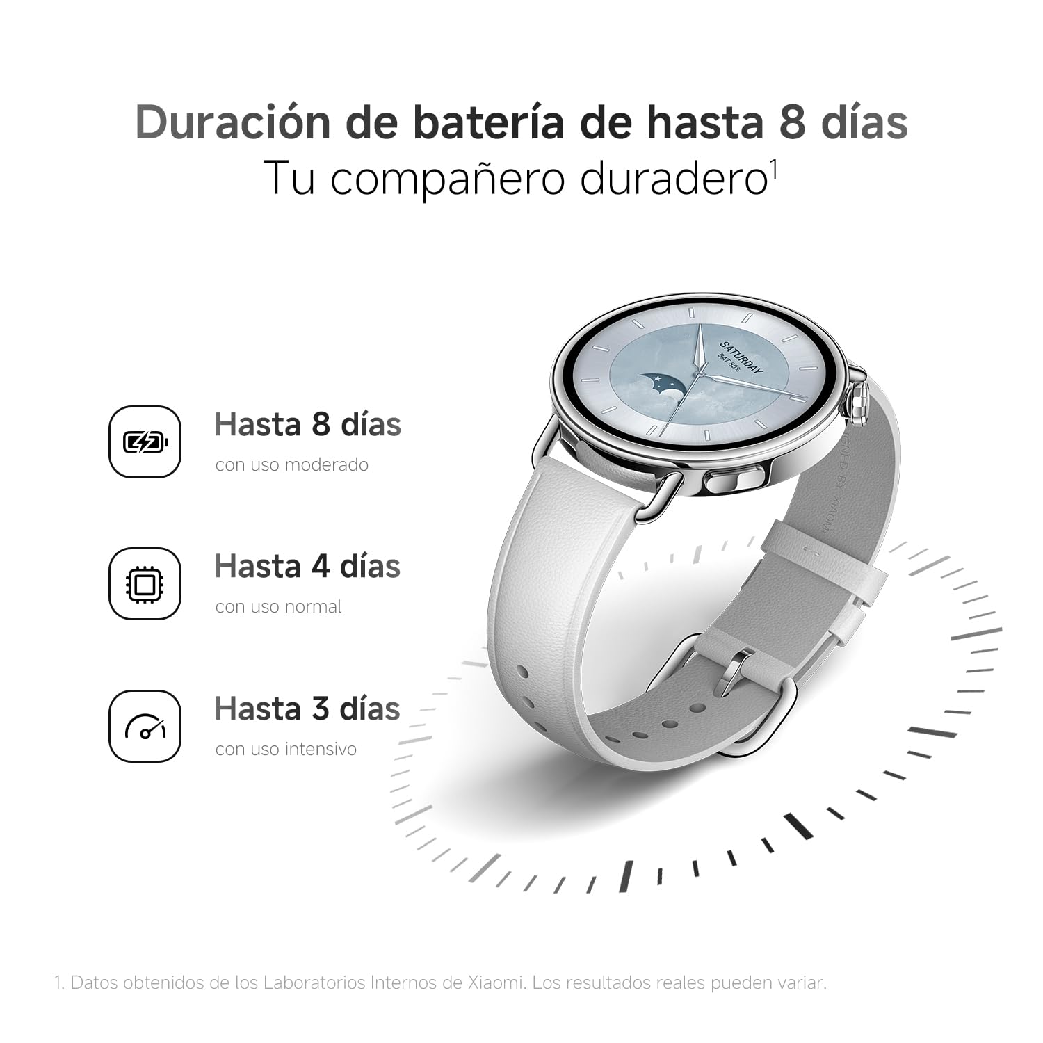 Xiaomi Watch S4 41mm, Smartwatch, Diámetro de 41 mm, Cuerpo Ultraligero de 32g, Pronóstico Menstrual, 150+ Modos Deportivos, Funciones de Seguridad, Xiaomi HyperOS 3, Correa de Goma fluorada (Negro)