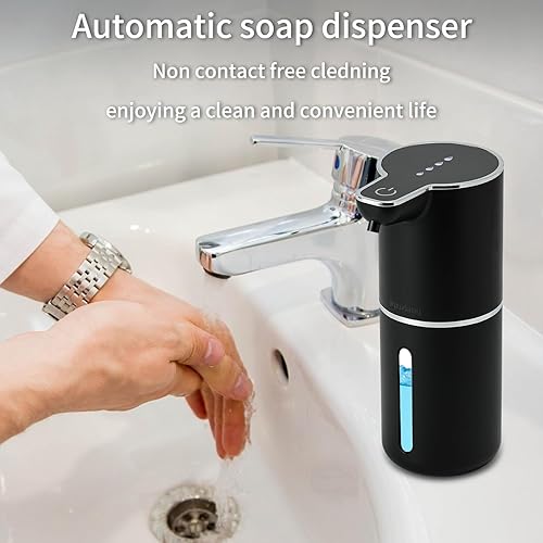 Miniatura 3 de Dispensador de jabón automático recargable, dispensador de jabón sin contacto ajustable de 4 niveles eléctricos, para cocina, baño, hotel,