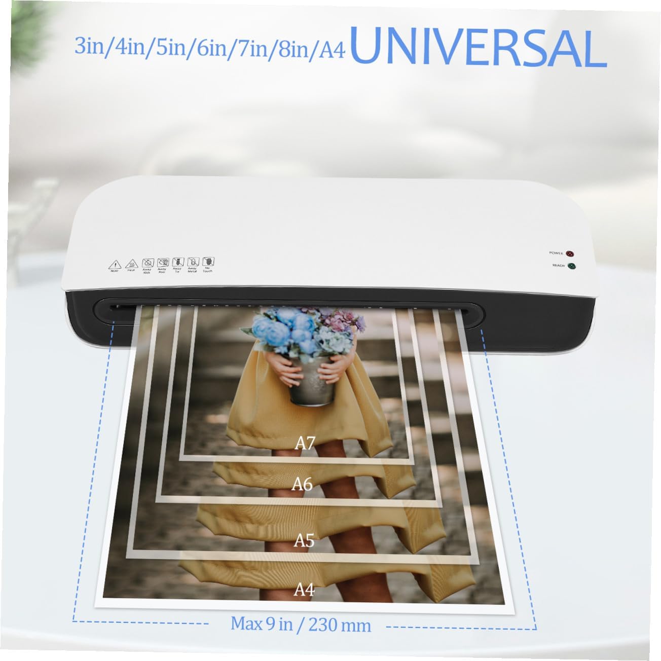 Fast Warm-up Photo Laminator Thermal Lamination Machine for Home Office Use with US Plug Compact Portable Design for Versatile Document and Artwork Protection